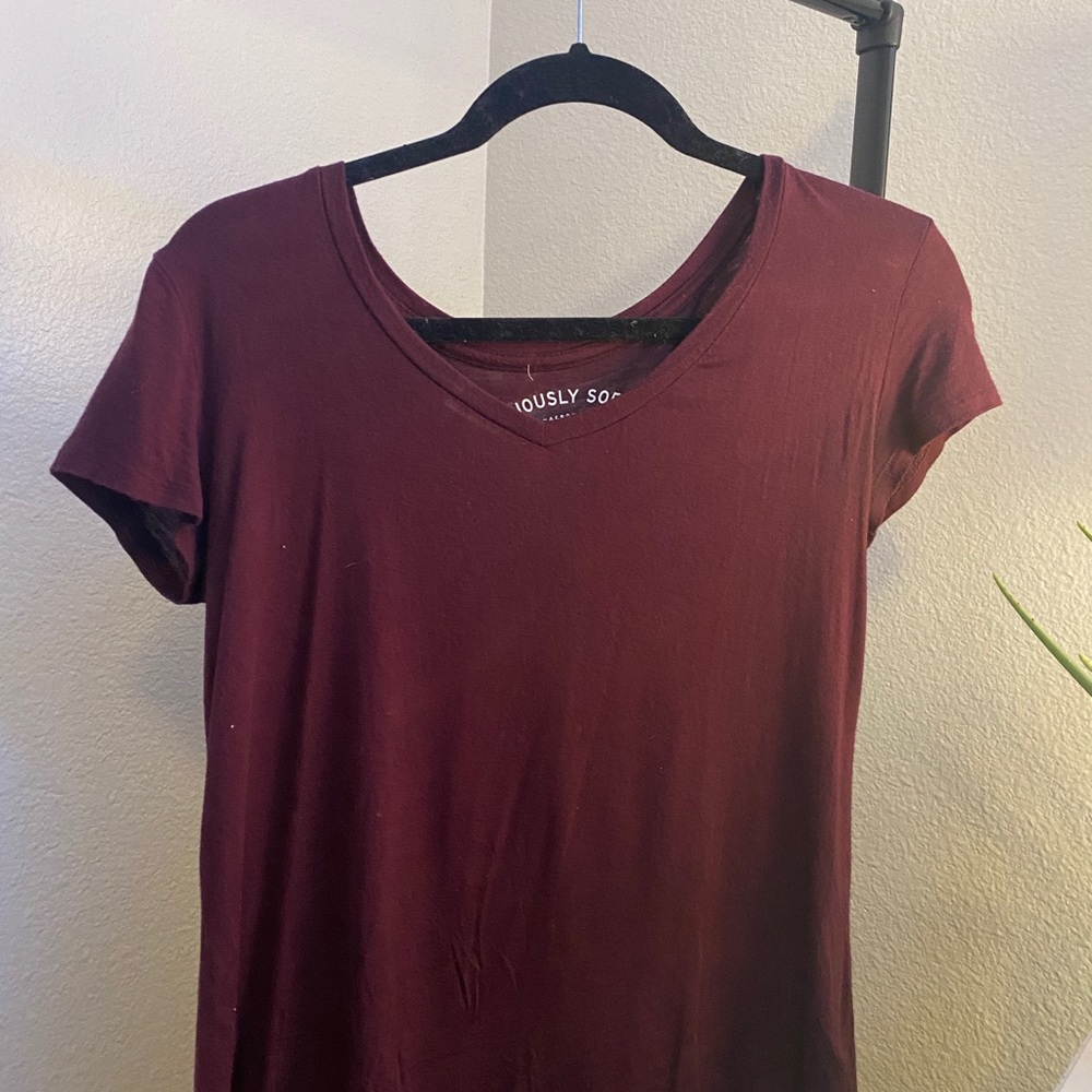 MARROON short sleeved top